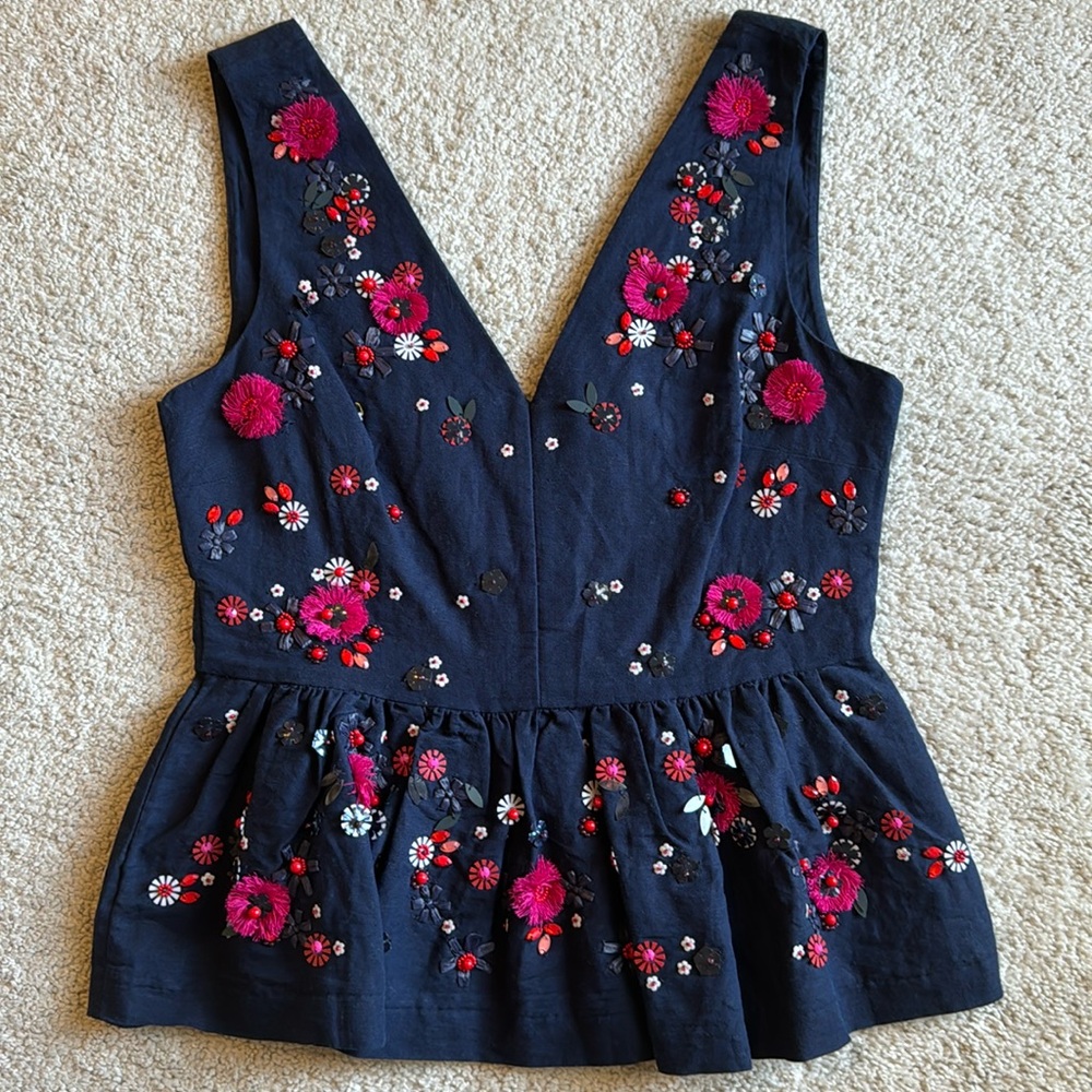 Brand New J. Crew peplum top size 00 - Picture 1 of 5